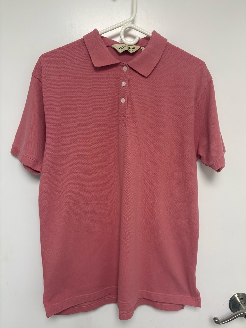 Women’s Rose Dusty Pink Polo cotton top - Classic Short Sleeve Size M